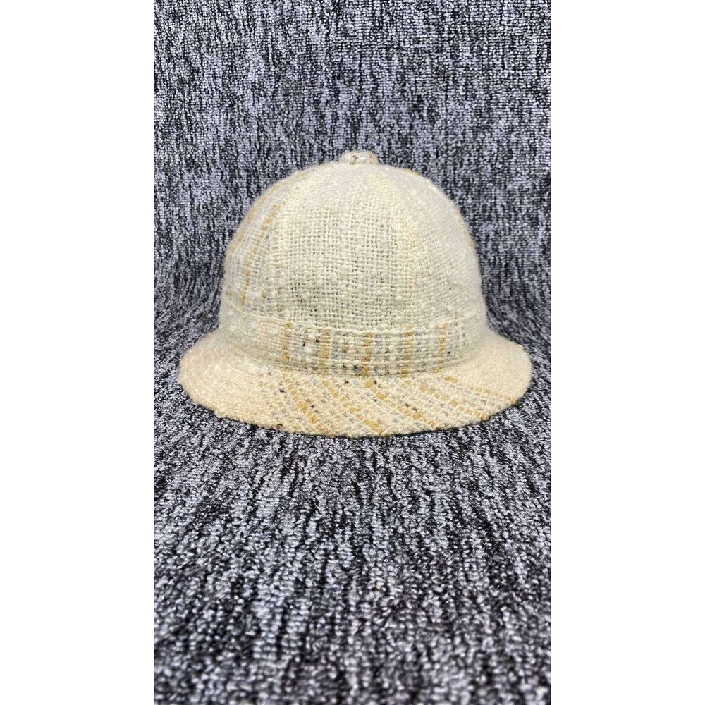 VTG Studio Donegal Bucket Hat‎ Women Small Cream Wool Handwoven Ireland Irish